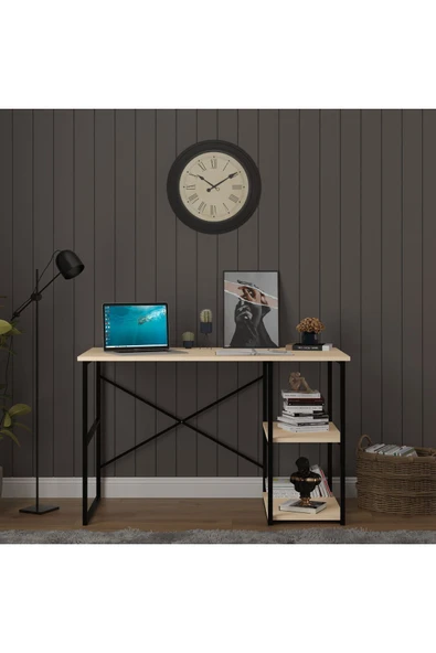 RAFLI METAL ÇALIŞMA MASASI  Akçaağaç ürün görseli