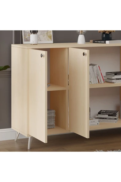 4 KAPAKLI KONSOL  Akçaağaç - Resim 5