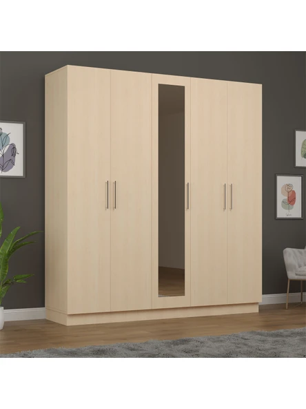 5 Kapaklı Gardırop 200cm  Akça Ağaç ürün görseli