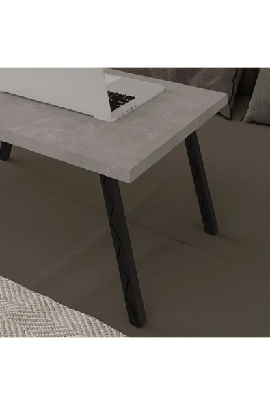 Katlanır Laptop Sehpası Seyyar Kahvaltı Sehpası Çalışma Masası  RETRO GRİ - Resim 2