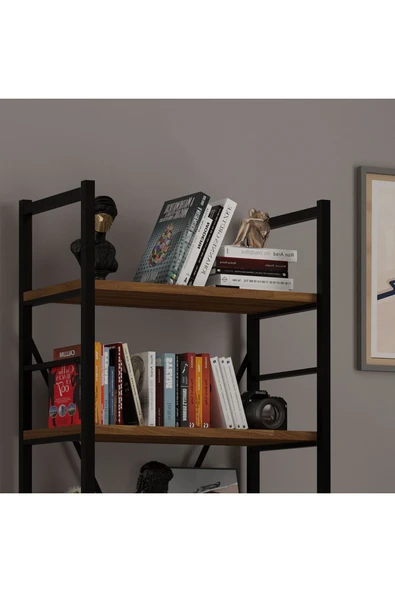 6 RAFLI METAL KİTAPLIK TEK MODÜL  Nevada - Resim 4