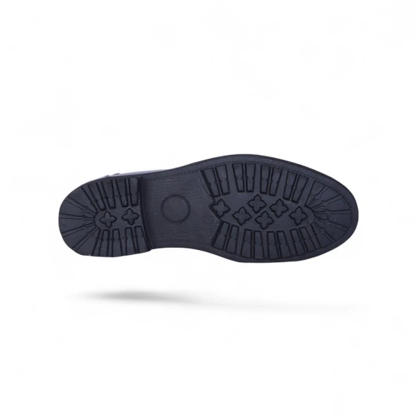 Crısso B520 Siyah Kauçuk %100 Deri Erkek Bot Ayakkabı - Resim 4