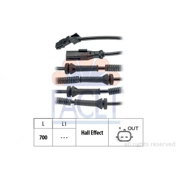 Renault On Abs (kablosu) Sensoru Trafıc II - Facet 21.0146 - Resim 1