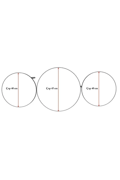 3’lü YUVARLAK ZİGON SEHPA AHŞAP AYAKLI  ROYAL MERMER - Resim 5