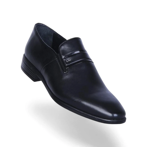 Censay 447 Siyah Antik Kauçuk %Deri Erkek Klasik Ayakkabı ürün görseli