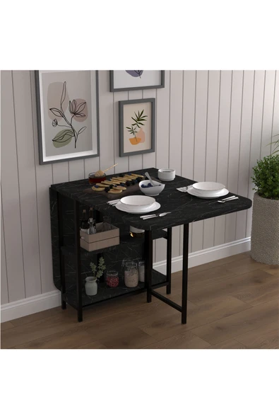 Asra Trend Metal Gövde Katlanır Mutfak Yemek Çalışma Masası, 155×75×70 cm, KM-31  ROYAL MERMER ürün görseli
