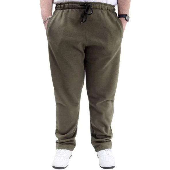 Büyük Beden Erkek Eşofman Altı Classic 3 İp 11103 Haki