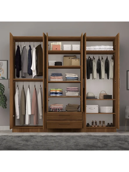 6 Kapaklı Gardırop 240cm  NEVADA - Resim 2