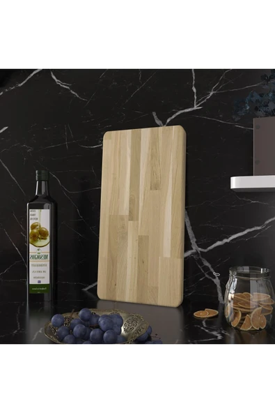 Doğal Sunum Servis Et Kesme Tahtası  MEŞE ürün görseli