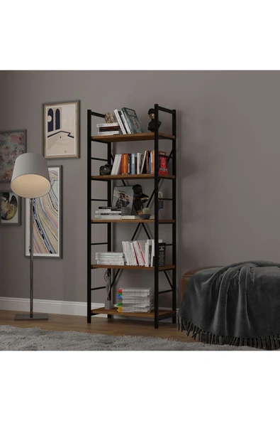 6 RAFLI METAL KİTAPLIK TEK MODÜL  Nevada - Resim 2