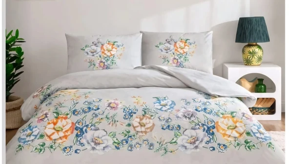 Taç Çift Kişilik Ranforce Nevresim Takımı Fiora