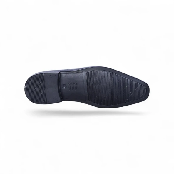 Censay 447 Siyah Antik Kauçuk %Deri Erkek Klasik Ayakkabı - Resim 4