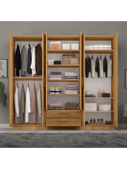 6 Kapaklı Gardırop 240cm  PETRA - Resim 2