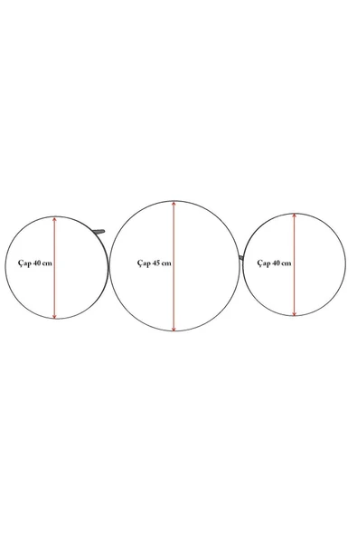 3’lü YUVARLAK ZİGON SEHPA AHŞAP AYAKLI  SONOMA - Resim 5