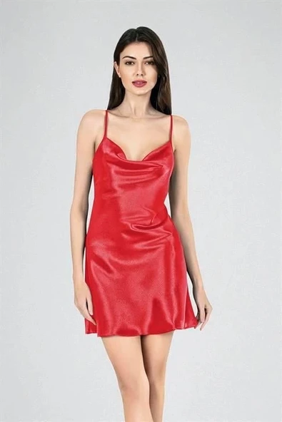 Arias Closet Kısa Gecelik Degaje Kırmızı 7740 ürün görseli 1