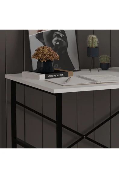 METAL ÇALIŞMA MASASI  Beyaz - Resim 5