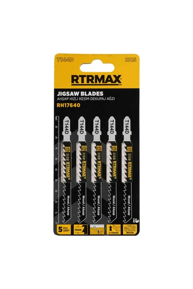 Rtrmax Rh17640 Ahşap Hızlı Kesim Dekupaj Ağzı 5'li set 100 mm. - Resim 2