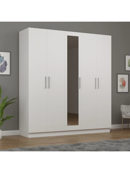 5 Kapaklı Gardırop 200cm  BEYAZ ürün görseli