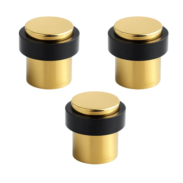 Metal Kapı Stoperi 3’lü Set Gold Model Vidalı Montaj Kauçuk Kapı Tamponu Çarpma Önleyici Durdurucu ürün görseli