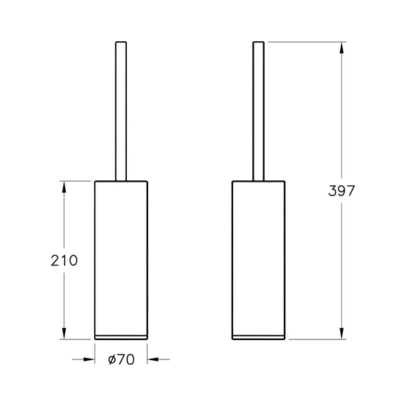 Vitra Origin Tuvalet Fırçalığı A4489334 Fırçalı Nikel - 3
