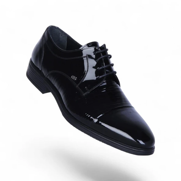 Censay 526 Siyah Rugan Kauçuk %Deri Erkek Klasik Ayakkabı ürün görseli 1