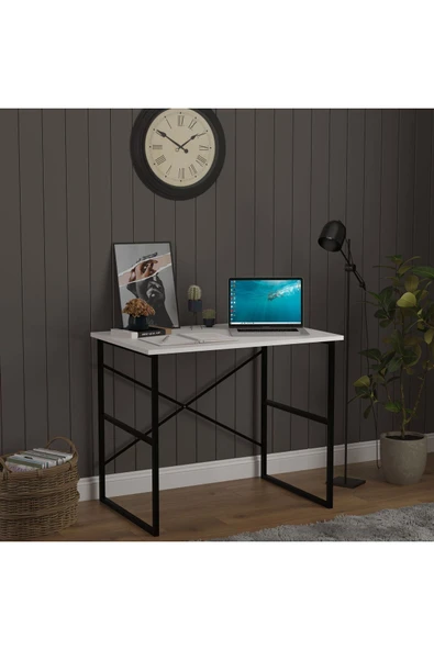 METAL ÇALIŞMA MASASI  Beyaz - Resim 3