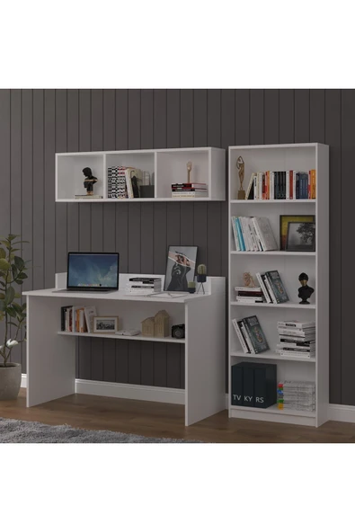 Çalışma Masası Seti Çmt001  beyaz ürün görseli