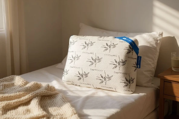 Uykumanya Comfort Series Pure Lateks Yastık Mite-Free Bamboo Kılıf 60x40x15cm - 3