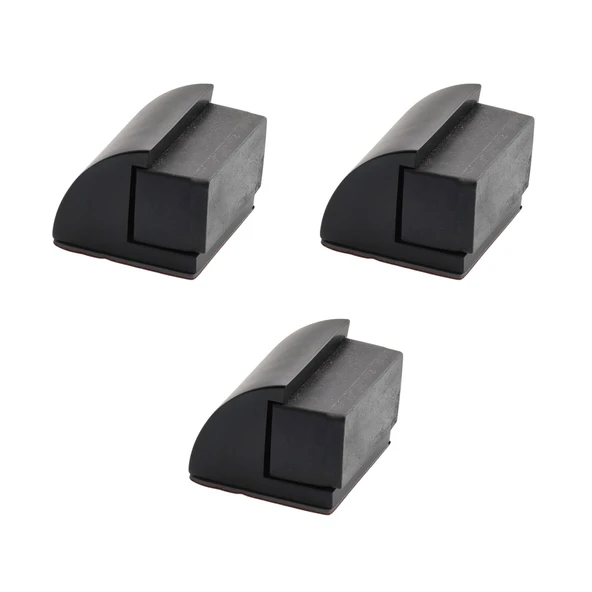 Metal Kapı Stoperi 3’lü Set Siyah Oval Model Güçlü Yapışkanlı Kauçuk Kapı Tamponu Durdurucu Koruyucu - Resim 8