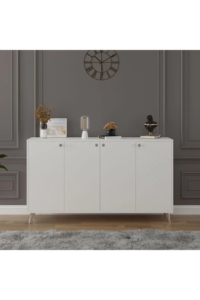 4 KAPAKLI KONSOL  Beyaz ürün görseli
