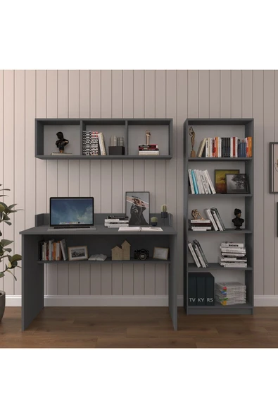 Çalışma Masası Seti Çmt001  antrasit - Resim 2