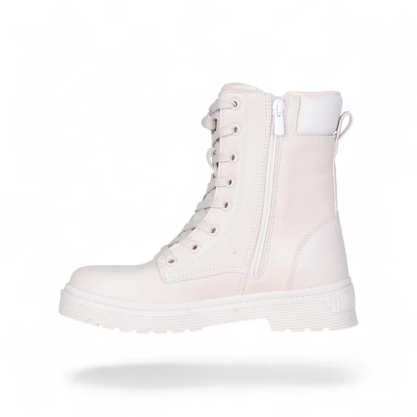 Skuaıter 24070 Plct Bej Kadın Düz Bot - Resim 3