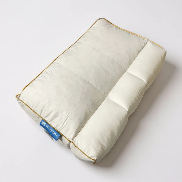 Uykumanya Medical Series Promed Yellow Art Boyun Fıtığı, Boyun Düzleşmesi ve Uyku Apnesi Medikal Ortopedik Yastık - 60x40/12 cm, Kaz Tüyü - 3
