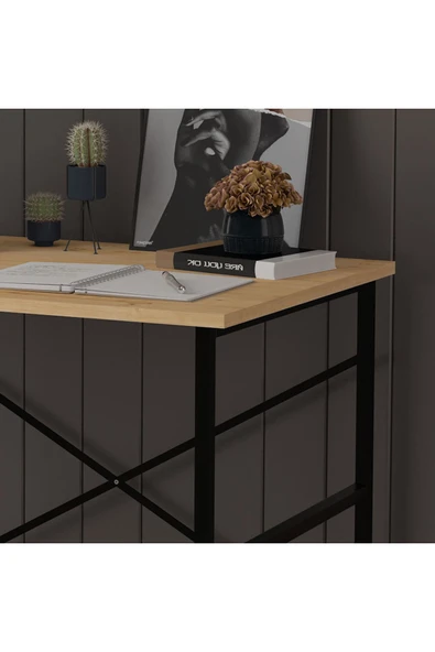 METAL ÇALIŞMA MASASI  Safir Meşe - Resim 3