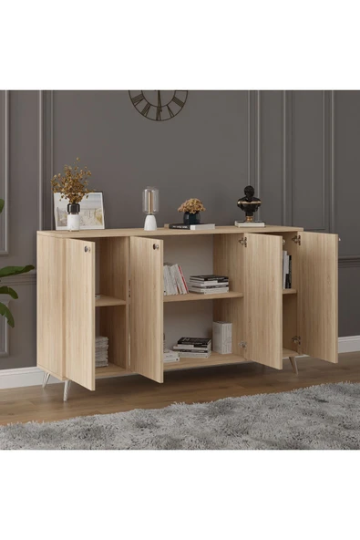 4 KAPAKLI KONSOL  Sonoma - Resim 2