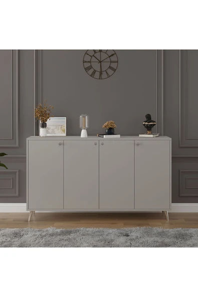 4 KAPAKLI KONSOL  Kül Gri ürün görseli