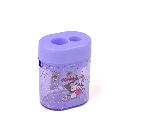 Kuromi Çift Bıçaklı (Gözlü) Hazneli Oval Kalemtraş 1 Adet - 3