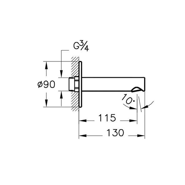 VitrA Origin Çıkış Ucu A4262234 Fırçalı Nikel - 2
