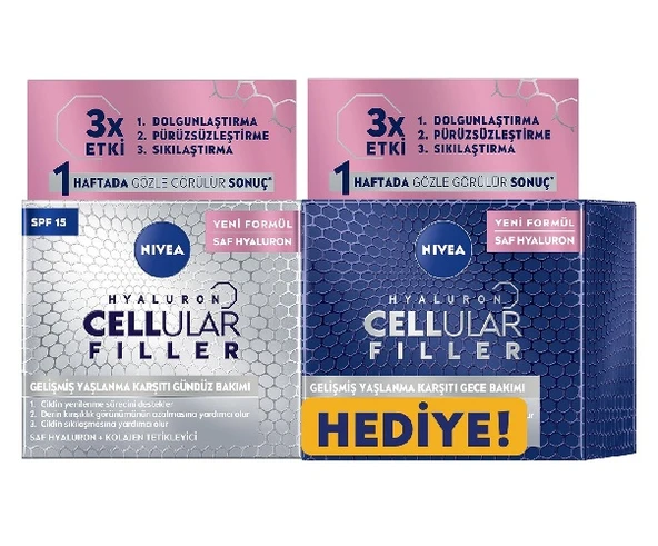 Nıvea Cellular Expert Filler Yoğun Yaşlanma Karşıtı Krem 50 Ml+50 Ml Hediyeli