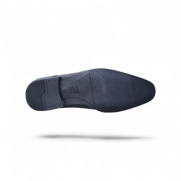 Censay 575 Siyah Antik Kauçuk %Deri Erkek Klasik Ayakkabı - Resim 4