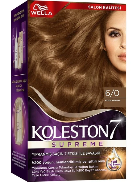 Koleston Saç Boyası Supreme Kit 6/0 Koyu Kumral - 1