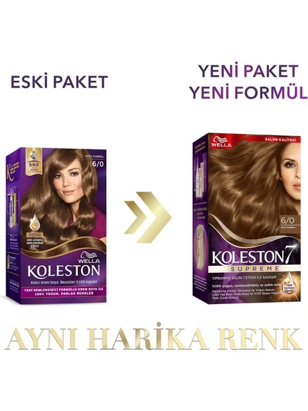Koleston Saç Boyası Supreme Kit 6/0 Koyu Kumral - 2