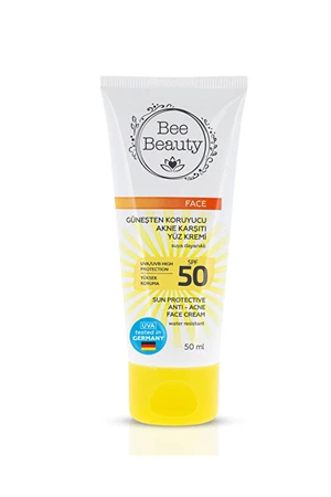Bee Beauty Akne Karşıtı Güneş Koruyucu Yüz Kremi SPF50 – Yağsız, Hafif Formül, 50 ml ürün görseli 1