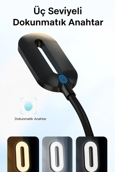 Güvenli Şarj ve Modern Tasarım 3’ü 1 Arada Kablosuz Şarjlı Masa Lambası Kalemlik - 4