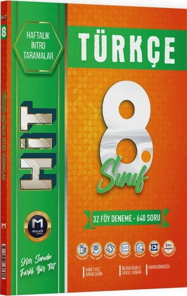 Mozaik 8.Sınıf Türkçe Hit 32 Föy Deneme ürün görseli