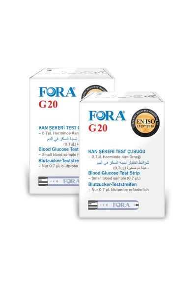 G20 Şeker Diabet Ölçüm 50 Strip x 2Kutu ürün görseli 1