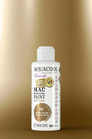 Aquacool Trend M.A.C Su Bazlı Metalik Dönüşüm Boyası 120 ml. - Resim 3