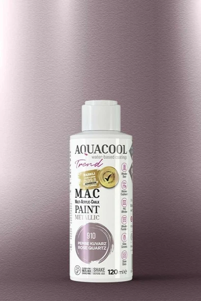 Aquacool Trend M.A.C Su Bazlı Metalik Dönüşüm Boyası 120 ml. - Resim 9