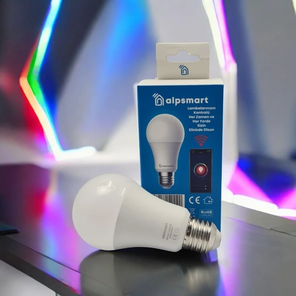 Alpsmart AS-8229 CW Akıllı Wifi Led Lamba Tuya Destekli 9W Ampül - Resim 4