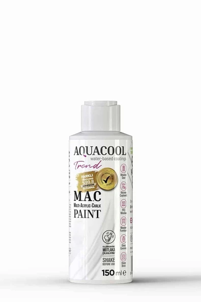 Aquacool Trend M.A.C Su Bazlı Akrilik Dönüşüm Boyası 150 ml. ürün görseli